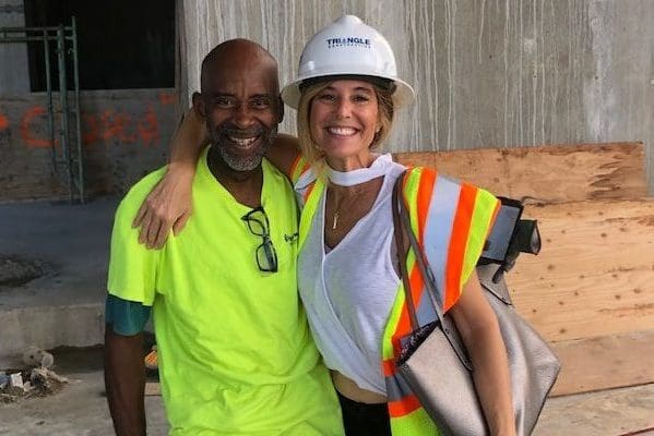 Leroy and Jillian at the Main Street construction site