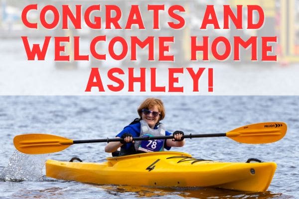 Congrats and welcome home ashley!