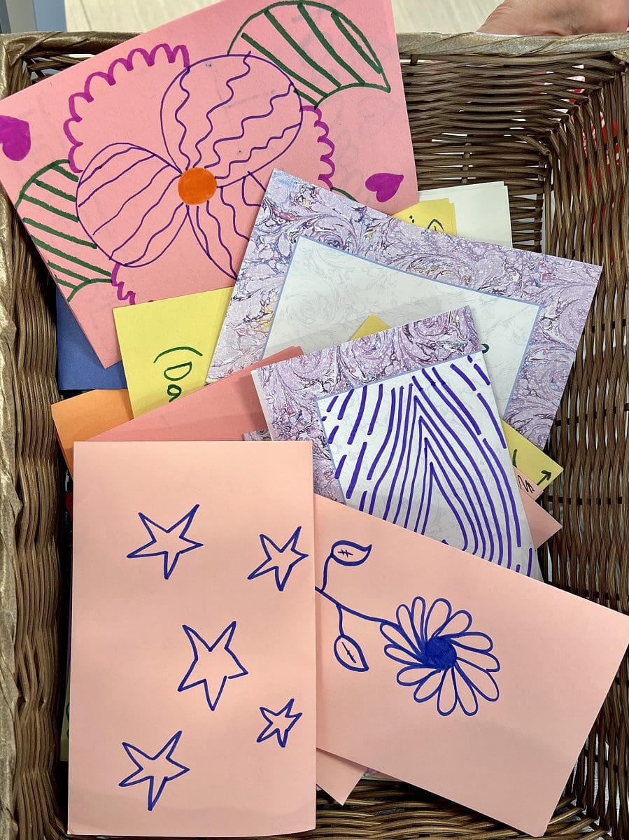 Cards made by participants at Juneteenth 2023 at Main Street