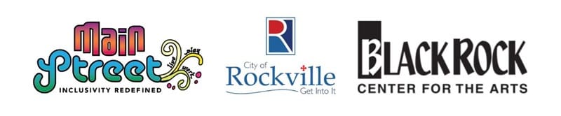 Logos for Main Street, City of Rockville and BlackRock Center for the Arts