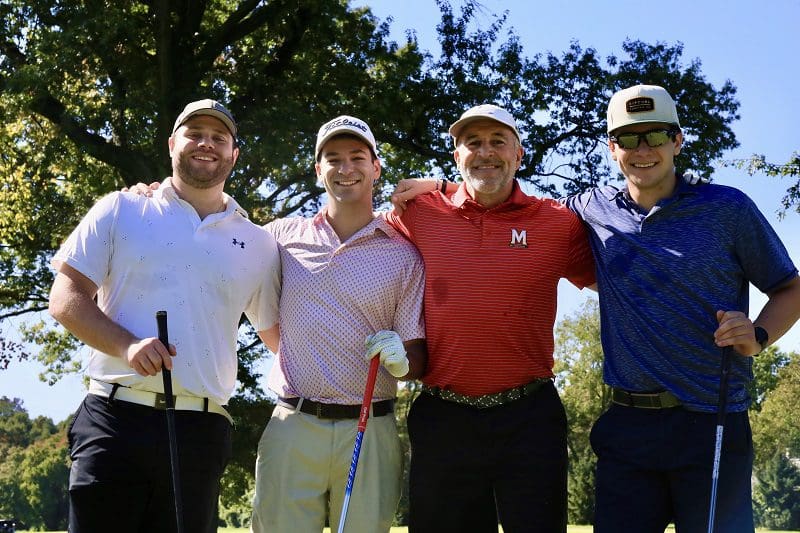 Foursome of golfers at the 2023 Main Street Golf Outing