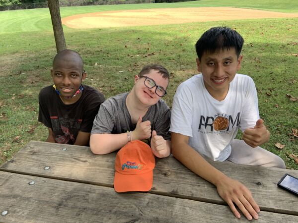 Main Street members at picnic table Main Street members at picnic table