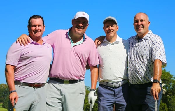 Four golfers at Main Street's 2023 Golf Outing