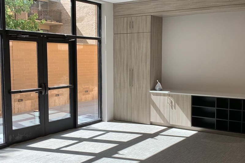Main Street classroom with sunshine coming through windows