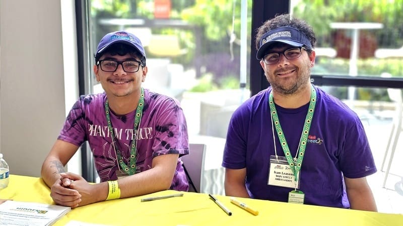 Main Street ambassador hosting a table at Neighborhood Safety Day